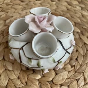 Antique Japanese porcelain lipstick holder